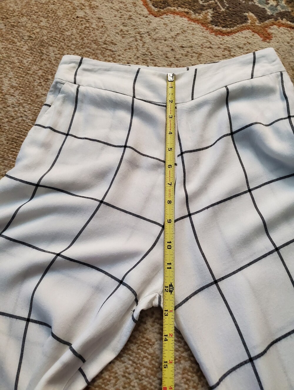 FARM RIO Vintage Wide Leg Wondowpane Check Pants P - Picture 10 of 12